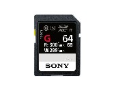 Sony 64GB SD, class 10, UHS-II Pro (300 MB/sec read, 299 MB/sec write)