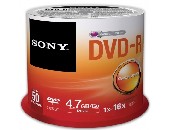 5 psc Sony 50 DVD-R spindle 16x + 5 psc Sony DVD-RW 4.7GB Slim case