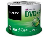 5 psc Sony 50DVD+R spindle 16x + 5 psc Sony DVD-RW 4.7GB Slim case